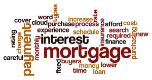 mortgage interest payment concept word cloud on white